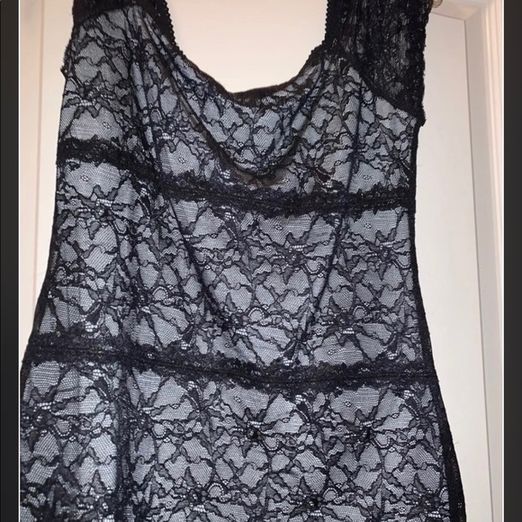 Limited Black Lace Top With Silver Lining M - Picture 2 of 11